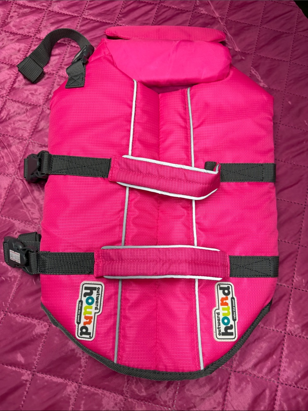 Outward Hound Pink Dog Life Jacket